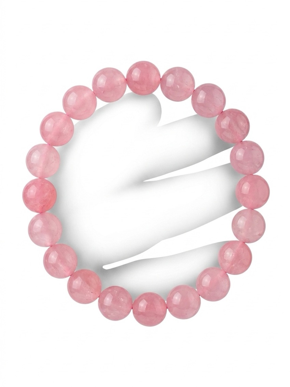 Pink Jade Jadedite Beaded Stretch Bracelet - Pink